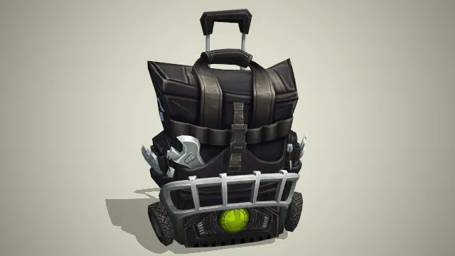 黑色便携式行李箱背包