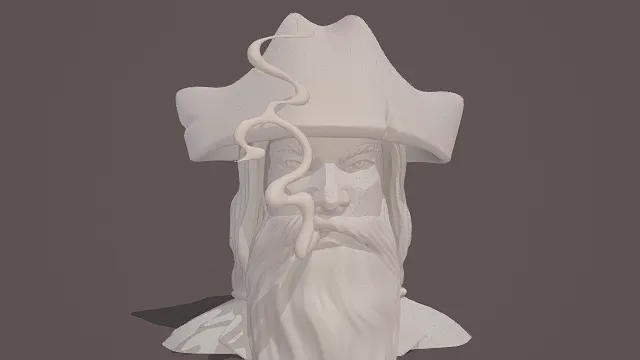 3D卡通风格海盗角色模型，创意设计（3D角色、卡通风格、复古海盗风，角色设计主题）
