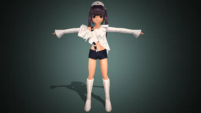 写实卡通儿童角色模型   女孩   小女孩