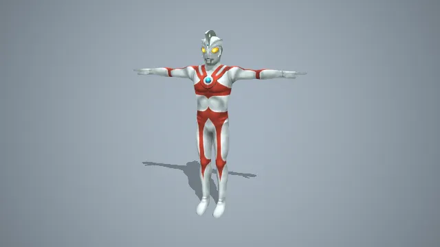 艾斯奥特曼战斗姿态 3D 模型 经典特摄英雄角色素材