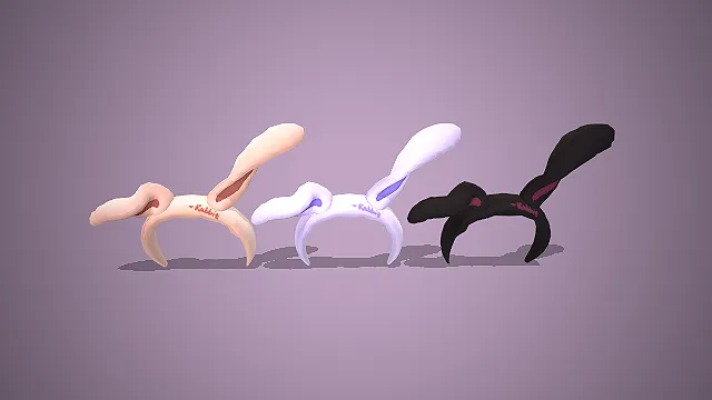 兔耳发箍  可爱风  卡通装饰  道具模型