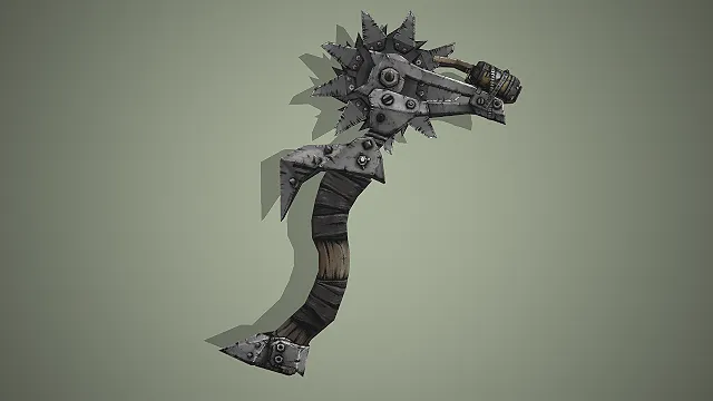 近战破甲武器  动力锯刃斧  机械动力装置  废土改装风