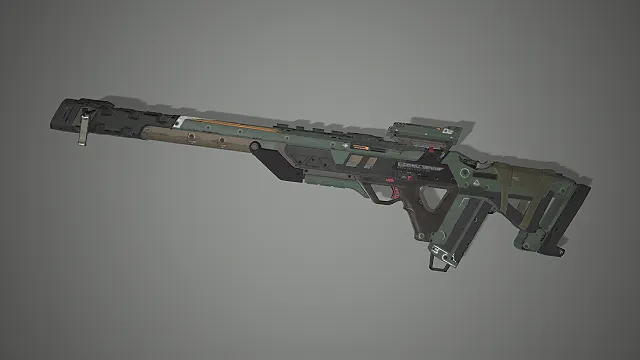 科幻步枪  做旧战损枪械  武器模型  写实风格
