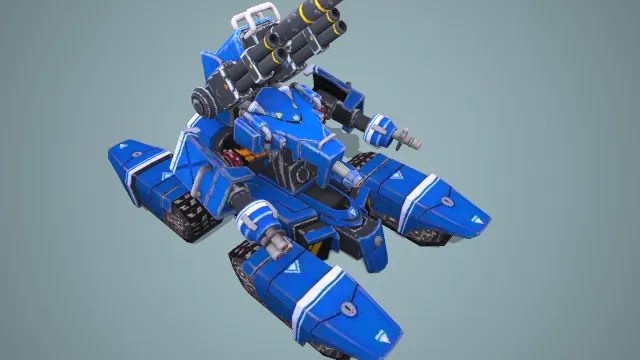 高射炮 全地形车 3d模型 手办 角色 pbr模型