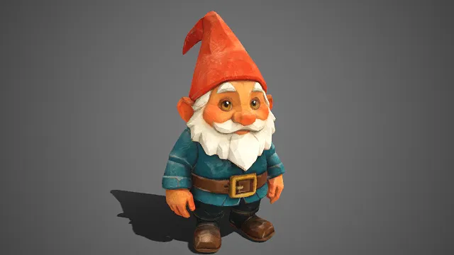 童话风格  矮人角色  尖顶帽  白须白眉  奇幻  憨厚可爱