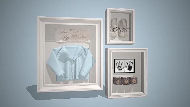 一套法式复古风婴儿成长纪念相框套装