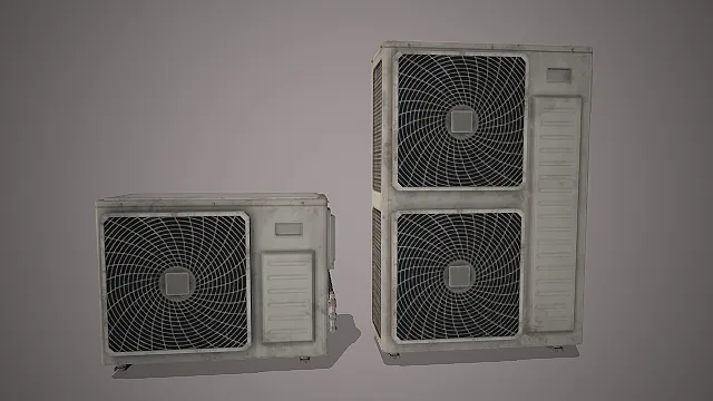 空调外机  老旧设备  实用电器  做旧金属质感