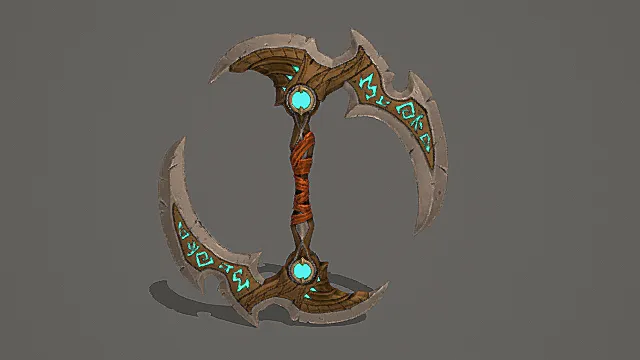 奇幻风格双镰刀武器