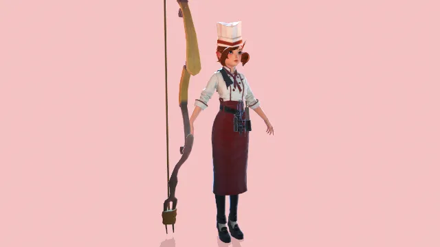 游戏人物 可爱模型 厨师人物 厨娘 游戏皮肤