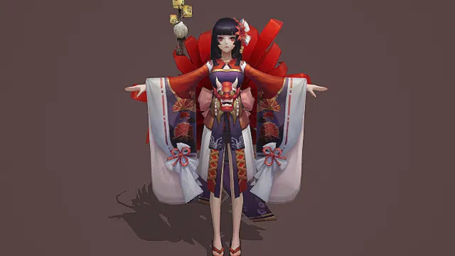 《阴阳师》清姬-妙意·绯影 角色模型