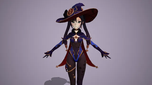 莫娜_原神角色模型 3D卡通二次元游戏素材