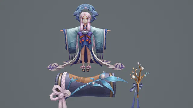   《阴阳师》八百比丘尼-月见之樱 角色模型