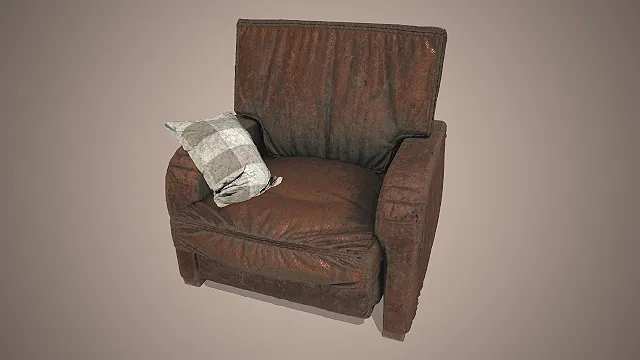 复古单人沙发  做旧皮质  磨损沙发  做旧家具