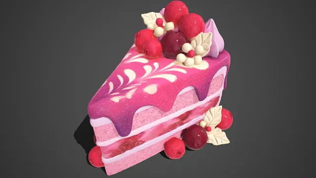 莓果蛋糕  淋面  奶油装饰  鲜果甜点  烘焙甜品  分层