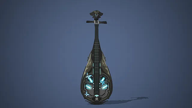 赛博琵琶  机械国风  中式乐器  科技感