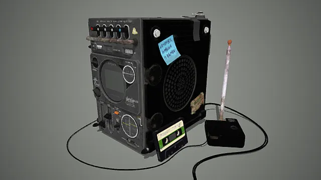 索尼FX-300狐狼收音机3D模型