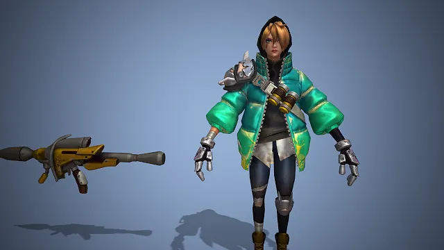 机械义肢  改造武器  3D 科幻角色  未来废土风  战术装备