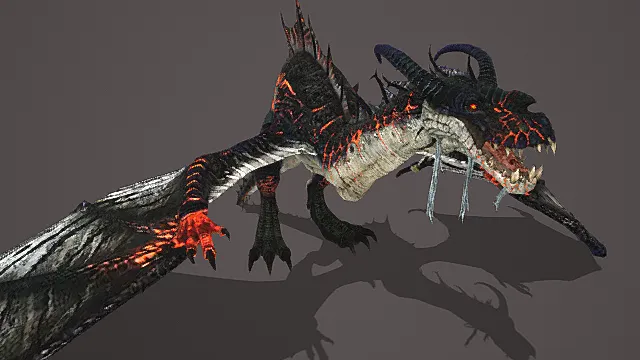 炼狱灾厄风格烬焰魔龙模型