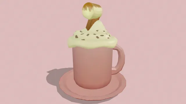 热巧克力饮料棉花糖甜点食物