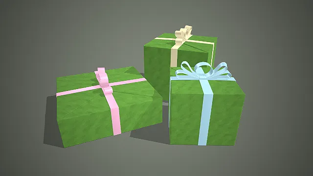 绿色礼盒  方形礼盒  礼物包装  节日礼品