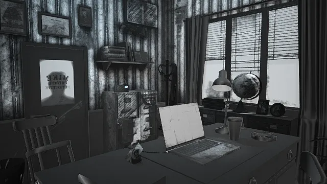 破旧灰暗的办公室    小型办公室室内场景3D模型