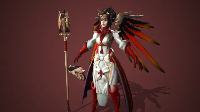 守望先锋2 天使 皮肤 巫女 高精度+贴图