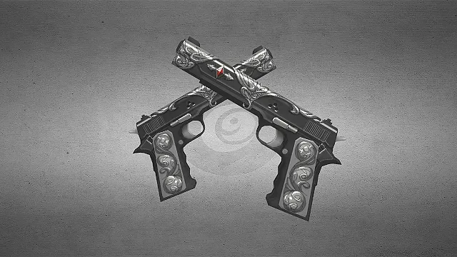 蔷薇双枪  奇幻武器  复古风  华丽优雅