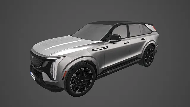 银黑现代豪华 SUV 带科技感造型写实模型