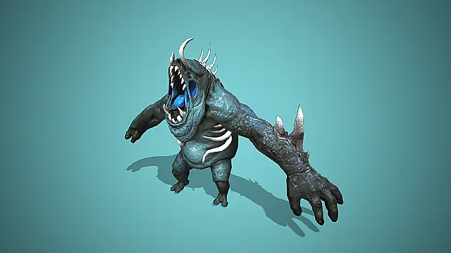 幽蓝巨口邪躯  巨口BOSS  暴戾角色  惊悚角色  怪物