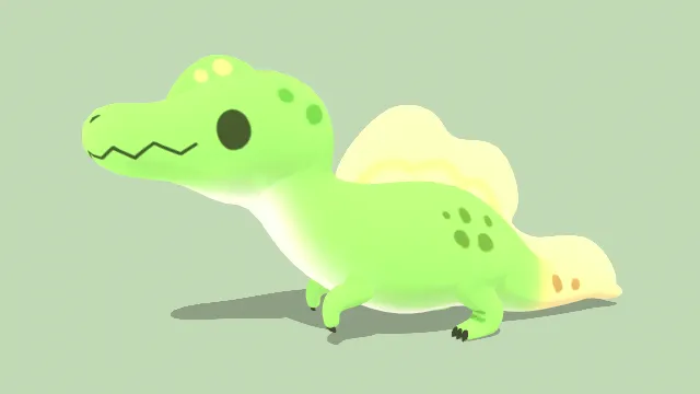 卡通风格可爱恐龙Q版模型玩具玩偶