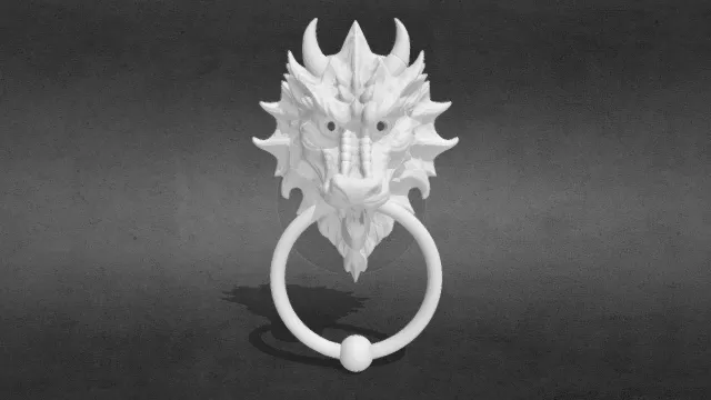 龙形的门环_obj.obj