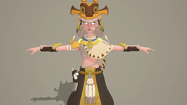 奇幻部落风格龙纹祭司角色模型