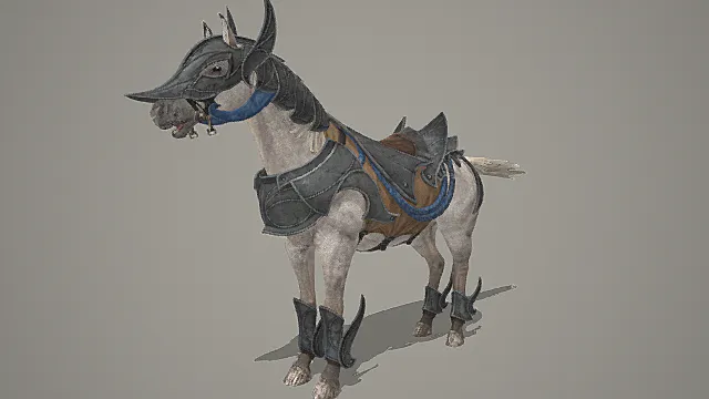 奇幻重甲战马模型 