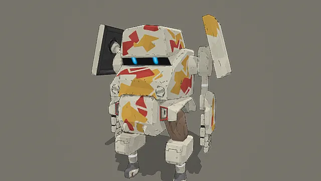 卡通科幻沙漠机甲3D模型  | Q版机械/科幻道具