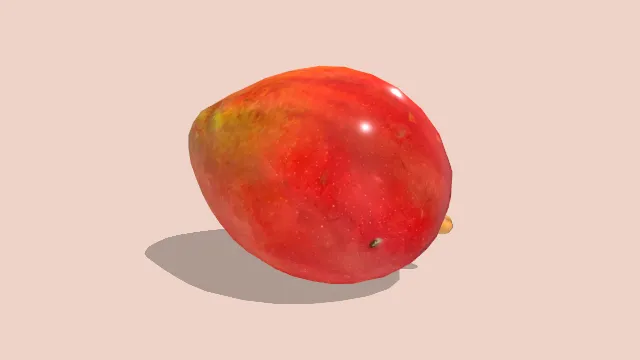 芒果扫描低多边形模型水果食物