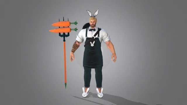 游戏模型 游戏人物 兔子猛男 游戏皮肤