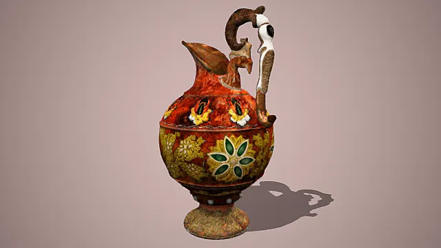 破旧花瓶3D模型