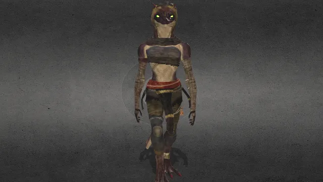 龙裔女巫游戏角色人物模型