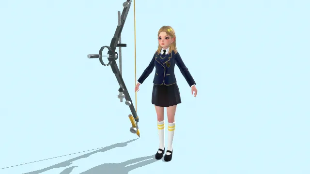 游戏模型 人物模型 高中生 游戏皮肤