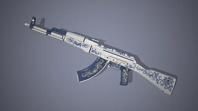 青花瓷  AK47步枪  枪械皮肤  国风典藏枪皮