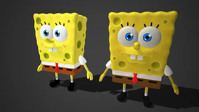 海绵宝宝  卡通角色  经典装扮  童趣  白衬衫  条纹袜