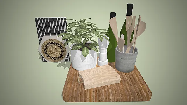 家居摆件  绿植盆栽  木质厨具  北欧风格