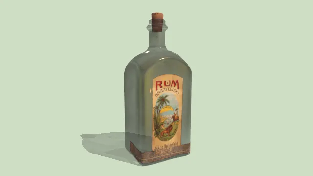 巴西朗姆酒瓶玻璃瓶木塞