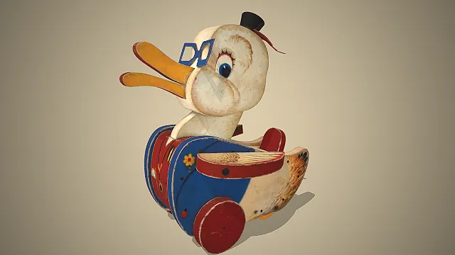 鸭子造型  木制玩具  手绘涂装  儿童玩具