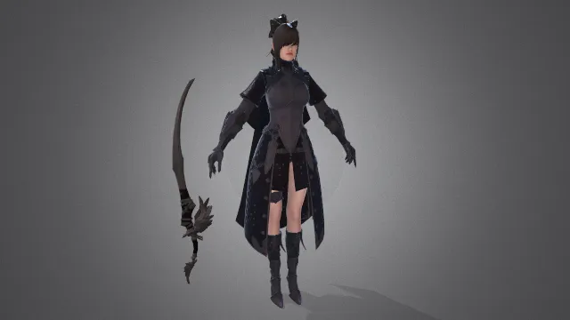 游戏模型 人物模型 暗黑剑客 游戏皮肤