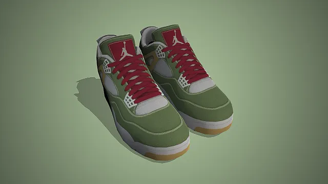 绿红撞色  中帮篮球鞋  复古街头风  红色鞋带