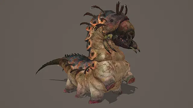 深渊畸变风格多首巨蠕模型 