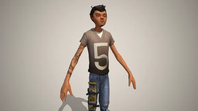 人物模型  短袖  牛仔裤  运动鞋  拖鞋