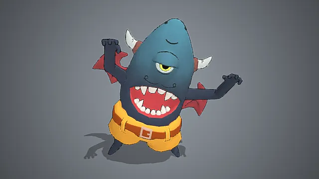 Q 版搞怪恶魔小怪模型