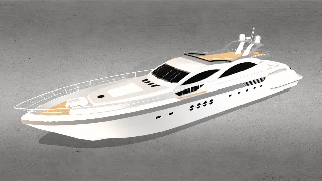 超级游艇小型船只娱乐船舶道具